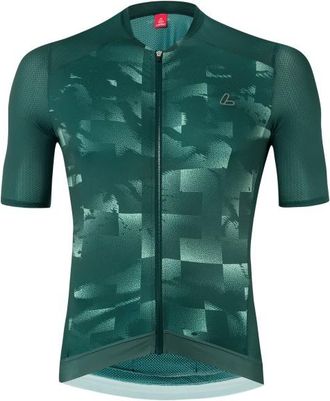 LOEFFLER Bike Jersey Full-Zip Skys Escape Velotrikot f&uuml;r Herren | gr&uuml;n