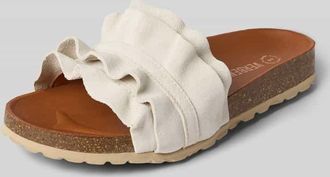 Verbenas Slipper aus echtem Leder Modell Rocio in Offwhite, Gr&ouml;&szlig;e 38