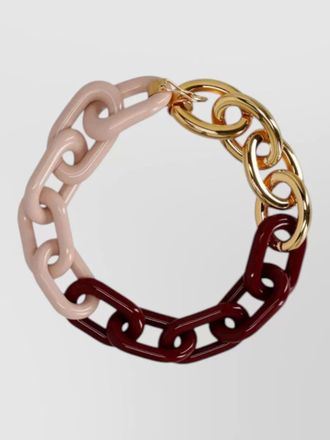 Marni chunky chain links womens gold tone necklace