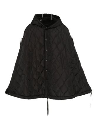 TAION quilted hooded jacket - unisex - Fabric/Feather Down - One Size - Black