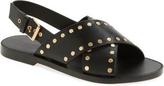 Madewell The Tuley Crossover Sandal in True Black at Nordstrom, Size 6.5