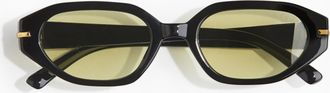 H&M Eckige Sonnenbrille - Schwarz