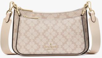 Kate Spade New York Womens Duet Flower Pvc Small Crossbody - Beige - One Size
