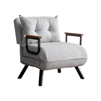 Dmora Butaca Keoni, Reclinable, Con Reposabrazos, Soporta 100 Kg, 60x78x78h Cm Gris Claro