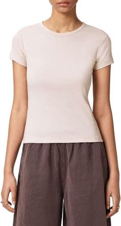 AllSaints Stevie Cotton T-Shirt in Crystal Pink at Nordstrom, Size X-Small