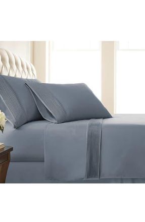 Southshore Fine Linens Premium Collection Pleated Extra Deep Pocket Sheet Set in Slate Blue at Nordstrom Rack, Size Twin X-Long