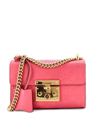 Gucci Padlock Shoulder Bag Guccissima Leather Small crossbody bag - Rosa