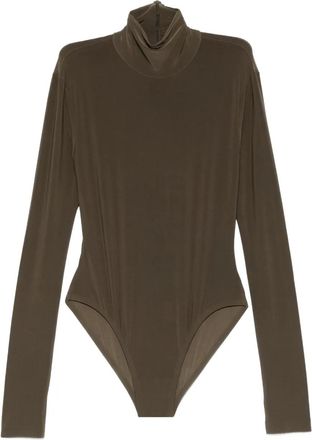 Norma Kamali Body met hoge hals en lange mouwen - Bruin