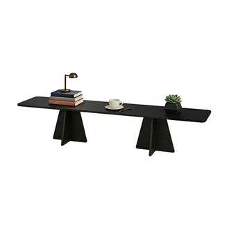 Dmora Mueble Para Tv Cairano, Soporta 40 Kg, Instalaci&oacute;n En El Suelo, 180x42x40h Cm Negro