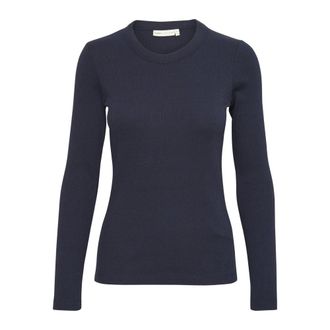 Inwear Marineblauw T-shirt met lange mouwen - Dames - Tops - Blauw - Maat: 3XL