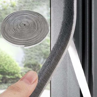 OEM Burlete Autoadhesivo Gris De 10 M Para Puertas Y Ventanas, Insonorizante, De 9 Mm De Ancho X 5 Mm De Grosor