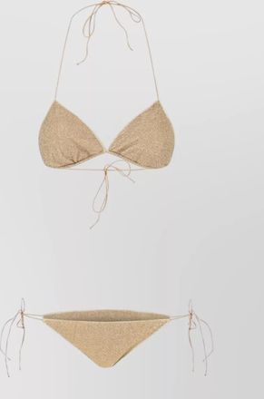 Os&eacute;ree halterneck glitter triangle top swim cover