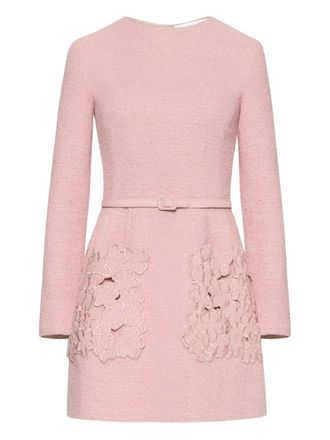 Oscar De La Renta Jurk met borduurwerk - Roze