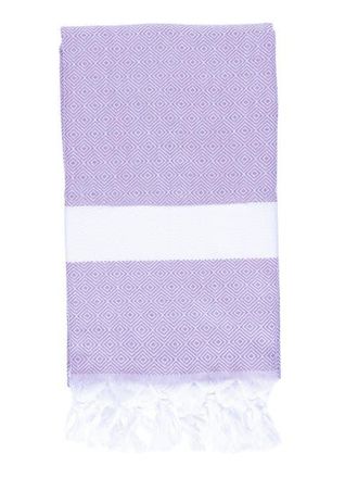 Anaya with Love Charleston Stripe Turkish Cotton Beach Towel in Lilac at Nordstrom