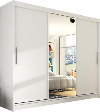 Mirjan24 Mobilier1 - Armario Closico 122, Blanco, 215x250x58cm, Puertas De Armario: Correderas, N&uacute;mero De Estantes: 0