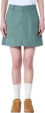 Carhartt Work in Progress Denim Cargo Mini Rok - Dames - Korte rokken - Groen - XS - Denim - Rokken