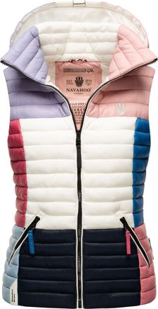 Navahoo Shadaa Multikulti dames gewatteerde bodywarmer - Licht, kleurrijk & trendy