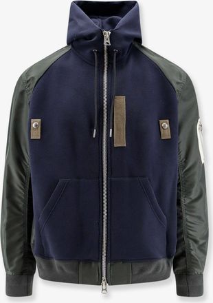 sacai Felpa in misto cotone con maniche in nylon - SACAI - gender_Man