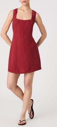 French Connection Birdie Square Neck Minidress in Brick Red at Nordstrom Rack, Size 12