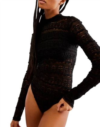 Free People Angelina Bodysuit In Black