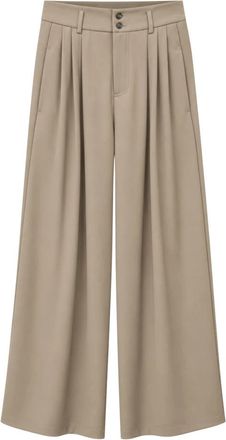 Tela Trinces Broek - Dames - Wijde Broeken - Beige - M - Wol - Broeken