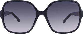 Guess Smoke Gradient Square Ladies Sunglasses GF00017 01B 61