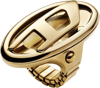 Diesel D-Era gold-tone stainless steel ring watch - Timeframes - Woman - Gold