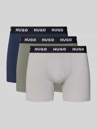 HUGO BOSS Skinny Fit Trunks aus Baumwoll-Mix im 3er-Pack in Mittelgrau, Gr&ouml;&szlig;e XXL