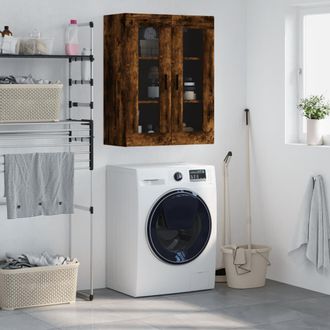 vidaXL Armario De Pared Roble Ahumado 69,5x34x90 Cm Vidaxl