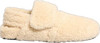 Dolce & Gabbana Faux-fur Slippers - Heren - Platte Schoenen - Beige - 44 EU - Polyester - Schoenen