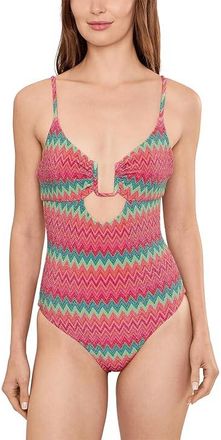 Beach Riot Lindy One Piece Womens Swimsuits One Piece Strawberry Ice Chevron : XS, Nylon/Spandex