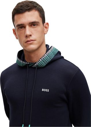 HUGO BOSS Mens Long Sleeve Regular Fit Sweatshirt in Blue - Size Small