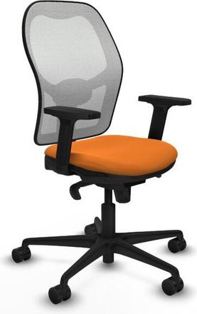 Piqueras y Crespo Piqueras Y Crespo - Jorquera Sincro Malla Blanca Similpiel Naranja Brazos 2d Base Nailon Ruedas 65mm Nailon