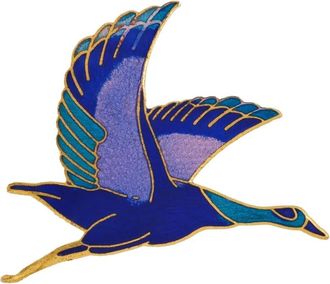 Susan Caplan Vintage Spilla Cloisonné Flying Goose - Blu