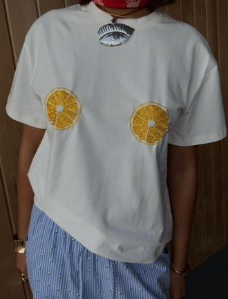 Never Fully Dressed Short Sleeve T-Shirt In Orange