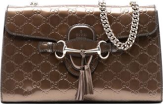 Gucci Pre-owned Gucci Medium Patent Guccissima Emily Shoulder Bag 295402 213317