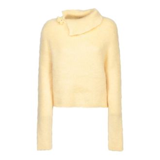 Jacquemus Turtlenecks, female, Yellow, Size: S Yellow Knitwear