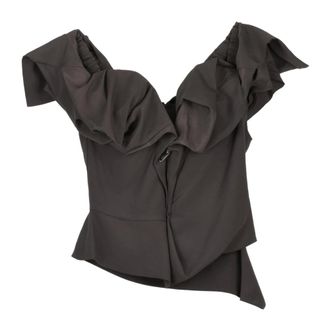 Vivienne Westwood Overhemden, Dames, Grijs, S, Polyester, Voorrits Bustier Top Polyester