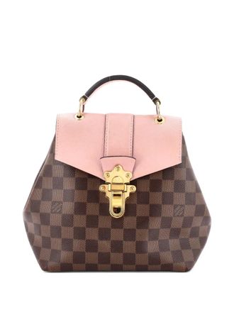 Louis Vuitton Clapton Damier and Leather backpack - Marrone