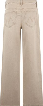 Mother Womens Wide-Leg Cotton Jeans Caramel