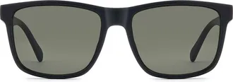 Fossil FOS 3187/G/S 57mm Rectangular Sunglasses in Matte Black/brown at Nordstrom