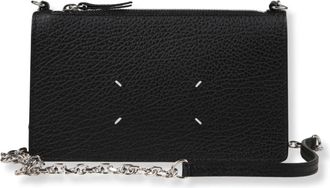 Maison Margiela Portafoglio Four Stitches - Heren - Schoudertassen - Zwart - ONE Size - Leer - Tassen
