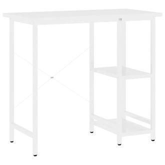 vidaXL Vidaxl - Escritorio Para Ordenador De Mdf Y Metal Blanco 80x40x72 Cm