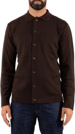 Daniele Fiesoli Shirt - Heren - Casual Overhemden - Bruin - XL - Wol - Overhemden