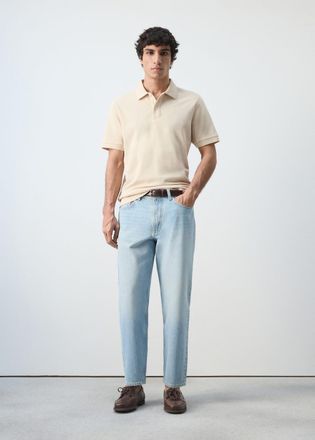 Mango Polo regular-fit cotone piqu&eacute; sabbia - Uomo - XXL - MANGO MAN