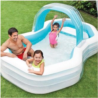 Trade Shop Trade Shop - Piscina Gonfiabile Family Cabana 310 X 188 X 130 Cm Spruzza Acqua Fuori Terra