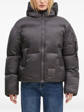 Alpha Industries Cloud hooded padded jacket - women - Nylon/Polyester - M - Grey