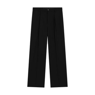 Dries Van Noten Heren, Broeken, Zwart, Maat: XL Wol