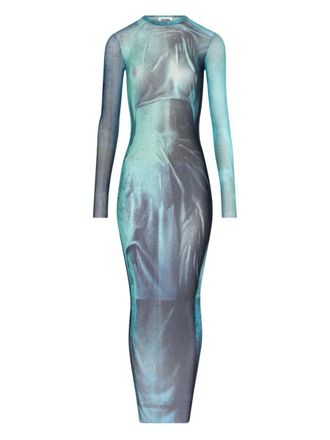 Jean Paul Gaultier WomenS Long Blue Dress