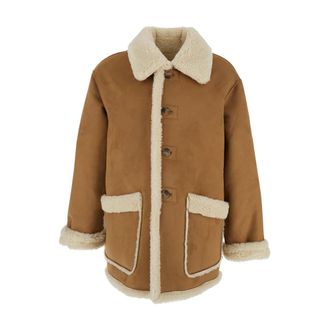 Dunst Omkeerbaar Shearling Jas - Heren - Jassen - Beige - XL - Jassen